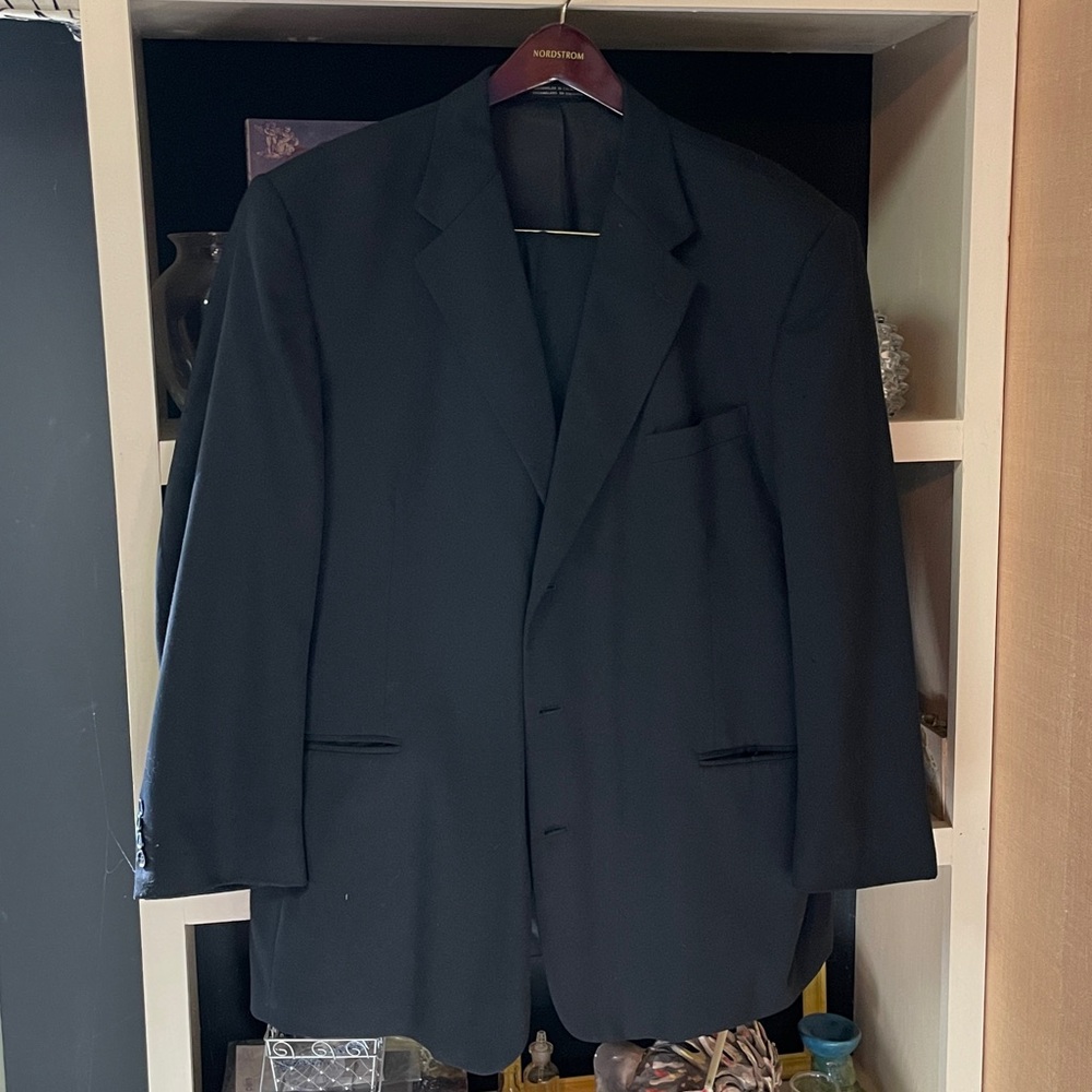 Stafford Black Suit - 46R